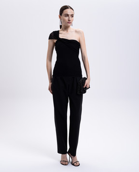 Max Mara Чорний топ BELLICO на одне плече BELLICO
