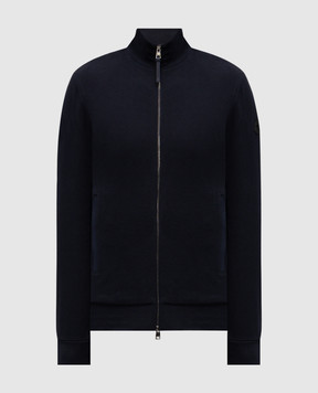Moncler Синяя спортивная куртка с кашемиром K10918G0002889AMX