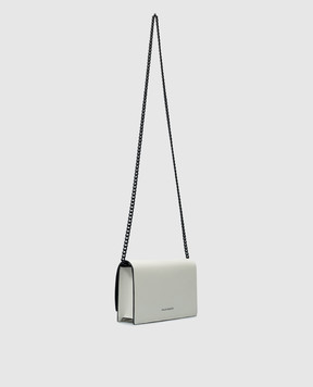 Alexander McQueen Біла шкіряна сумка крос-боді Skull з логотипом 6130881BLGZ