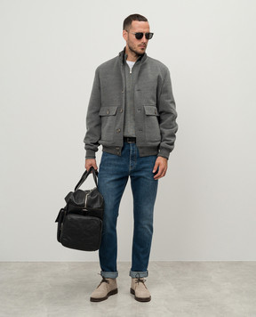 Brunello Cucinelli Серый кардиган из шерсти и кашемира M2400106
