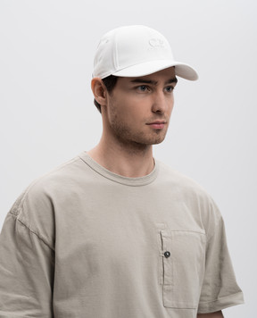 C.P. Company Белая кепка с вышивкой логотипа MAC282A006288A