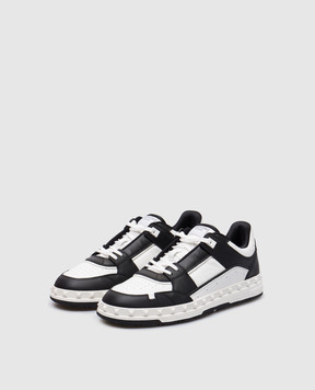 Valentino Чорні шкіряні кросівки Freedots Low 6Y2S0H43RDG