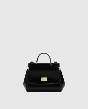 Dolce&Gabbana Дитяча чорна шкіряна лакована сумка Sicily EB0003A1067
