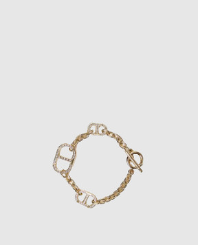Twinset Золотой браслет с кристаллами. 251TA4160