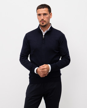 Canali Синій джемпер з вовни MK01149C0015