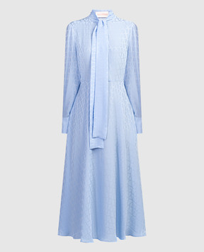 Valentino Голубое платье из шелка Toile Iconographe 4B3VA7E67TK
