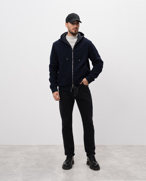 Cashmere&Whiskey Синяя двусторонняя куртка с шерстью и кашемиром GM003134047662