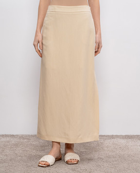 Max Mara Weekend Бежева спідниця NAUSICA з льоном NAUSICA
