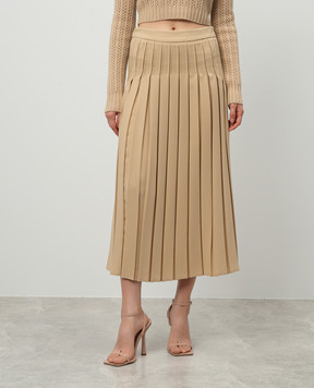 Max Mara Бежева спідниця плісе LUISA LUISA