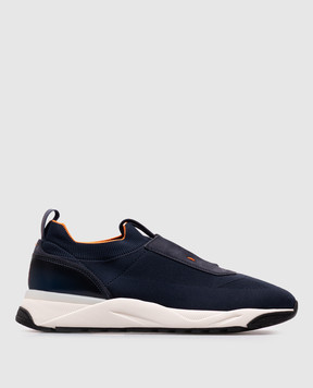 Santoni Синие кроссовки с логотипом MBIO21601BINNHOD