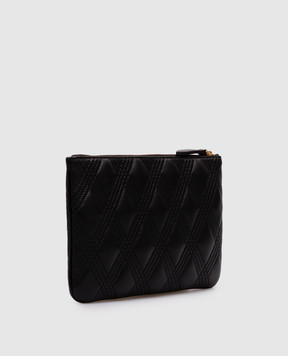 Valentino Черный кожаный клатч Quiltie 67 7W2P0AS5MIC