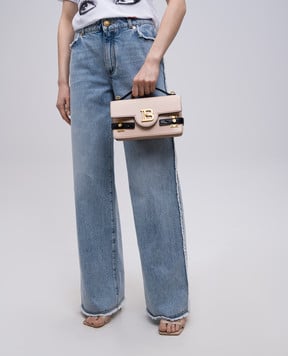 Balmain Бежевая кожаная сумка B-Buzz EN0DA828LQEE