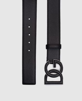 Dolce&Gabbana Черный кожаный ремень с логотипом BC4675AT489