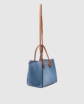 Ermanno Scervino Блакитна сумка-тоут Maggie з логотипом D463S354EMY