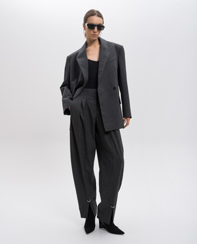 Thierry Mugler Сірі штани з вовни 24F1PA0448191