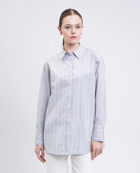 PROENZA SCHOULER Серая рубашка Addy с шелком R2534018SC101