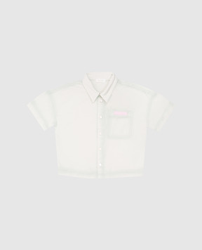 Palm Angels Дитяча зелена сорочка з принтом логотипа PGGG002S25FAB00112+