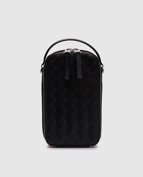 Bottega Veneta Чорна шкіряна сумка Getaway з плетінням 826829V2HL0