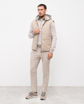 Doriani Cashmere Бежеві спортивні штани з вовни P161CSF193T125