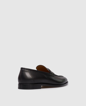 Loro Piana Черные кожаные лоферы Sergio FAP5428