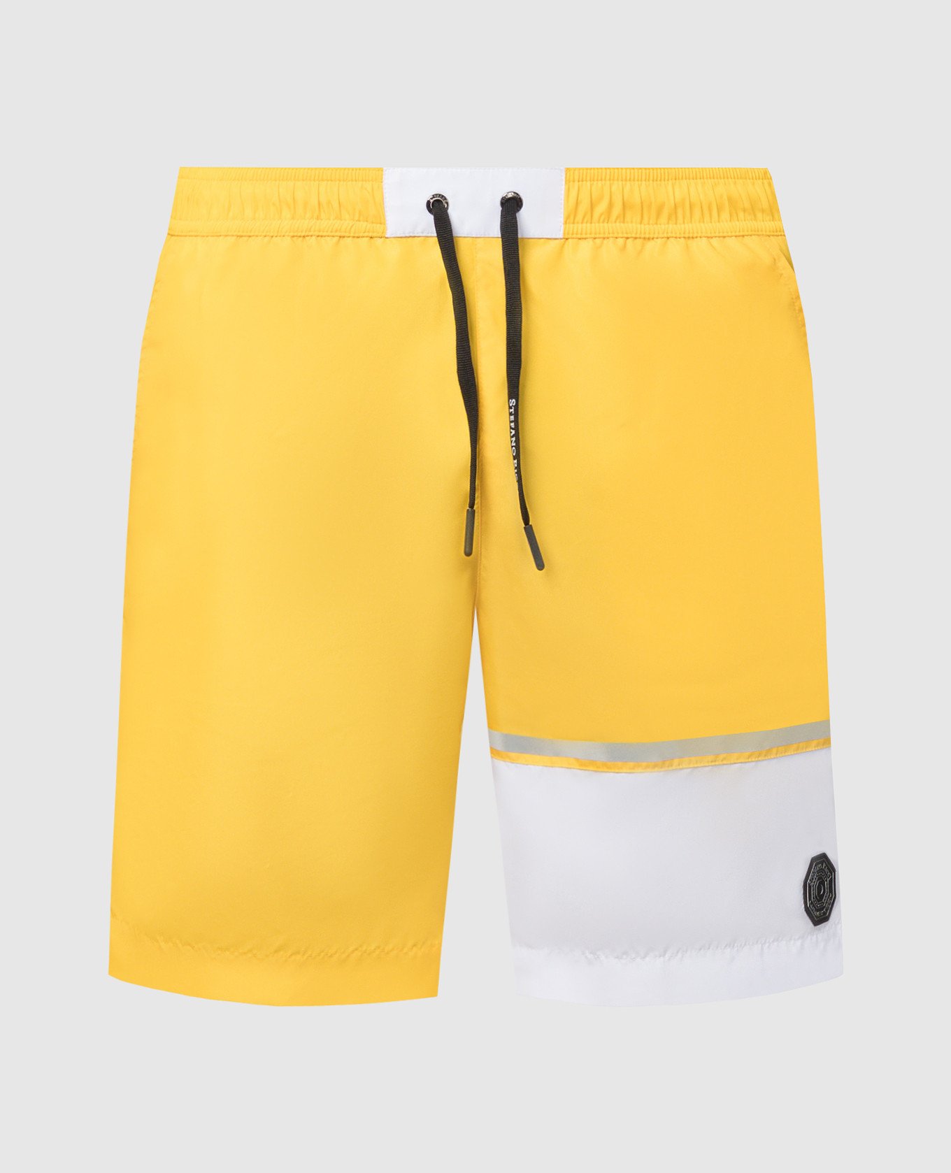 Yellow logo swim shorts