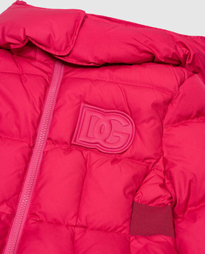 Dolce&Gabbana Дитячий рожевий пуховик з логотиопм L5JBQ3G7N1B46