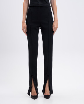 Thierry Mugler Черные брюки клеш с разрезами 25F1PA0440470