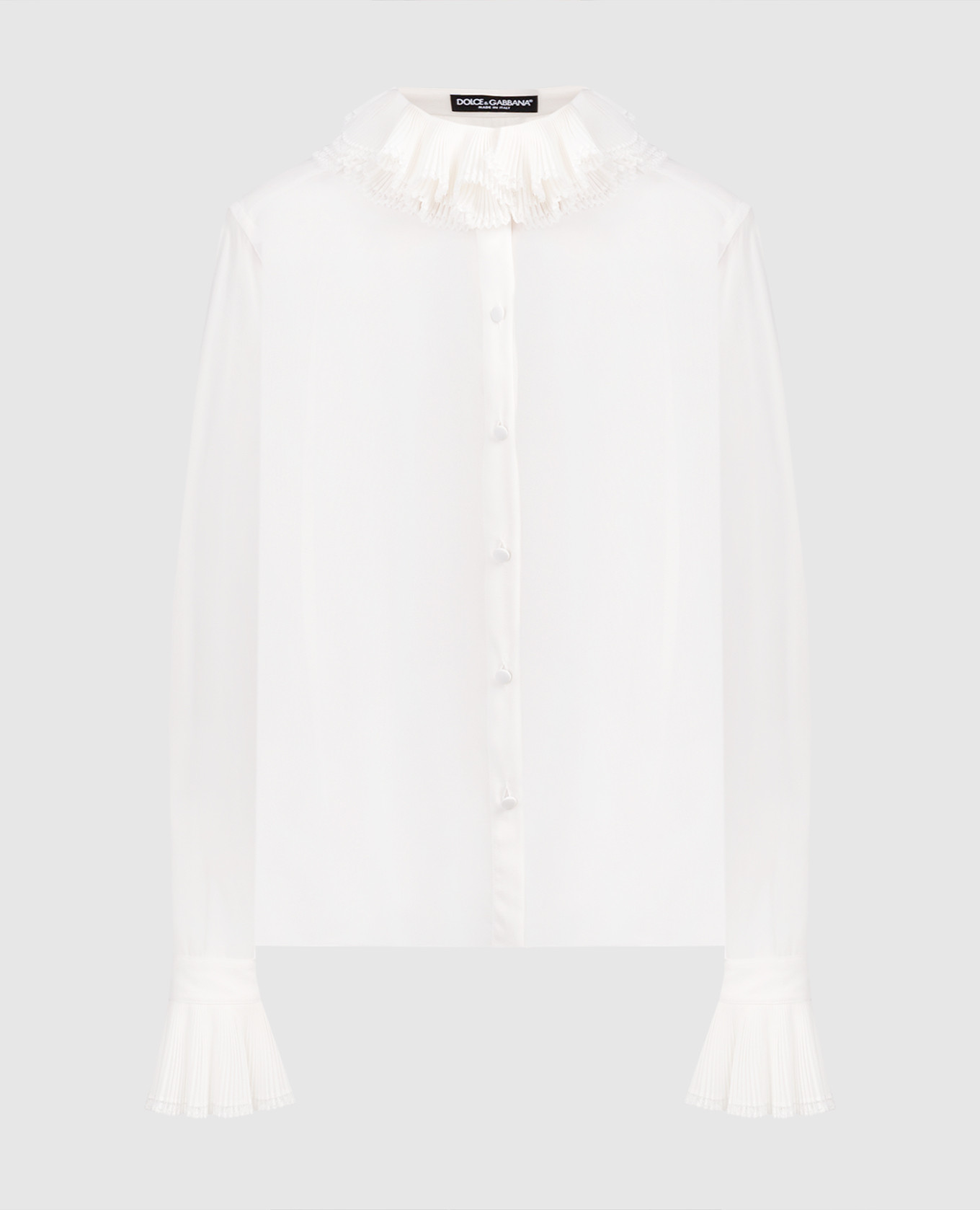 Белая блуза с шелком