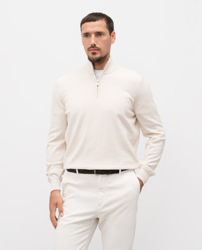 Brunello Cucinelli Білий джемпер з кашеміру M2200124