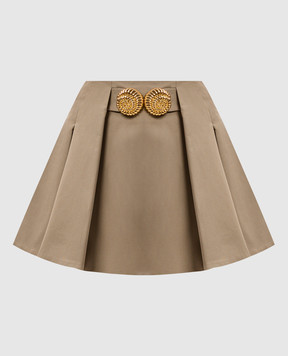 Balmain Бежева спідниця міні Grain de Poudre DF0LBA37CF47