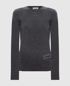 Jil Sander Серый джемпер с нашивкой логотипа J40GP0142J14639