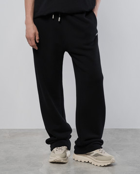 Off-White Черные спортивные брюки с вышивкой логотипа OMCH054C99FLE003