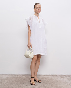 Max Mara Біла сукня ASTOR з рамі з вишивкою ASTOR