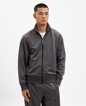 Palm Angels Серая спортивная куртка с принтом логотипа PMBD089F25FAB002