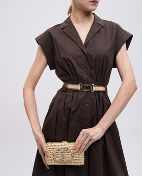 Twinset Бежевый минодьер с логотипом 251TD8240