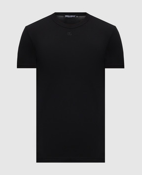 Dolce&Gabbana Чорна футболка з логотипом G8SX0ZG7PIY