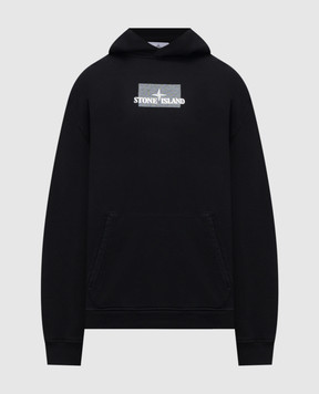 Stone Island Черные худи с принтом логотипа K1S156100660S0094