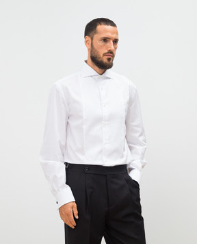 Brunello Cucinelli Біла сорочка з візерунком MR620S1887
