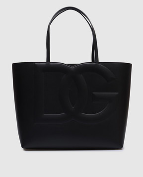 Dolce&Gabbana Черная кожаная сумка-тоут DG Logo BB7338AW576