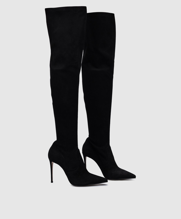 Le Silla Черные замшевые ботфорты EVA 2155M090R1PPVST изображение 2