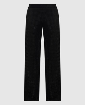 Versace Jeans Couture Черные брюки клеш с кристаллами 76HAA1A9J0124