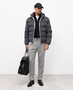 Brunello Cucinelli Чорний кардиган з вовни та кашеміру M2400106