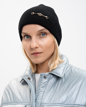 Twinset Чорна шапка з емблемою 252TA4420