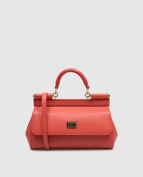 Dolce&Gabbana Червона шкіряна сумка SICILY BB7116A1001
