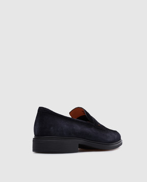 Santoni Сині замшеві лофери Easy MGEG18964NEAXGEX