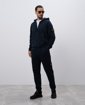 Stone Island Сині джогери з патчем логотипа 811561141