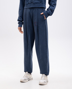 Alexander Wang Голубые джогеры с монограммой логотипа 4CC2254426