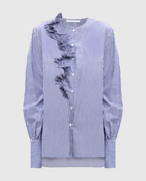 Ermanno Scervino Синя сорочка в смужку D332K710TKC