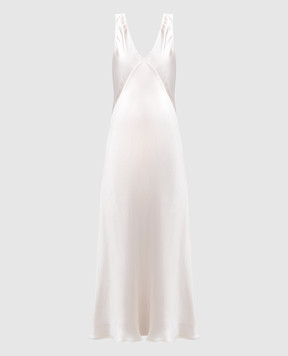 Asceno Біла сукня Bordeaux із шовку D003F45C064