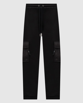 Moncler Чорні джогери з логотипом K20918H0002389A8F